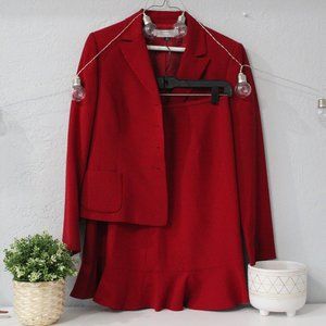 Tahari Dark Red Skirt Suit❤️️